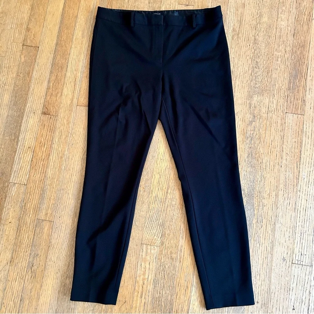 Elie Tahari Nordstrom Exclusive Black Cropped Skinny Ankle Trousers Pants sz 12 - Picture 1 of 10